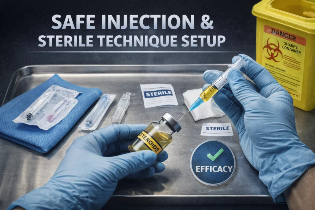 A proper injectable administration setup emphasizes sterility—non-negotiable for safety.